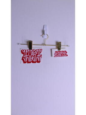 HUSH Artist Graffiti Red Logo Stickers - Set of 2